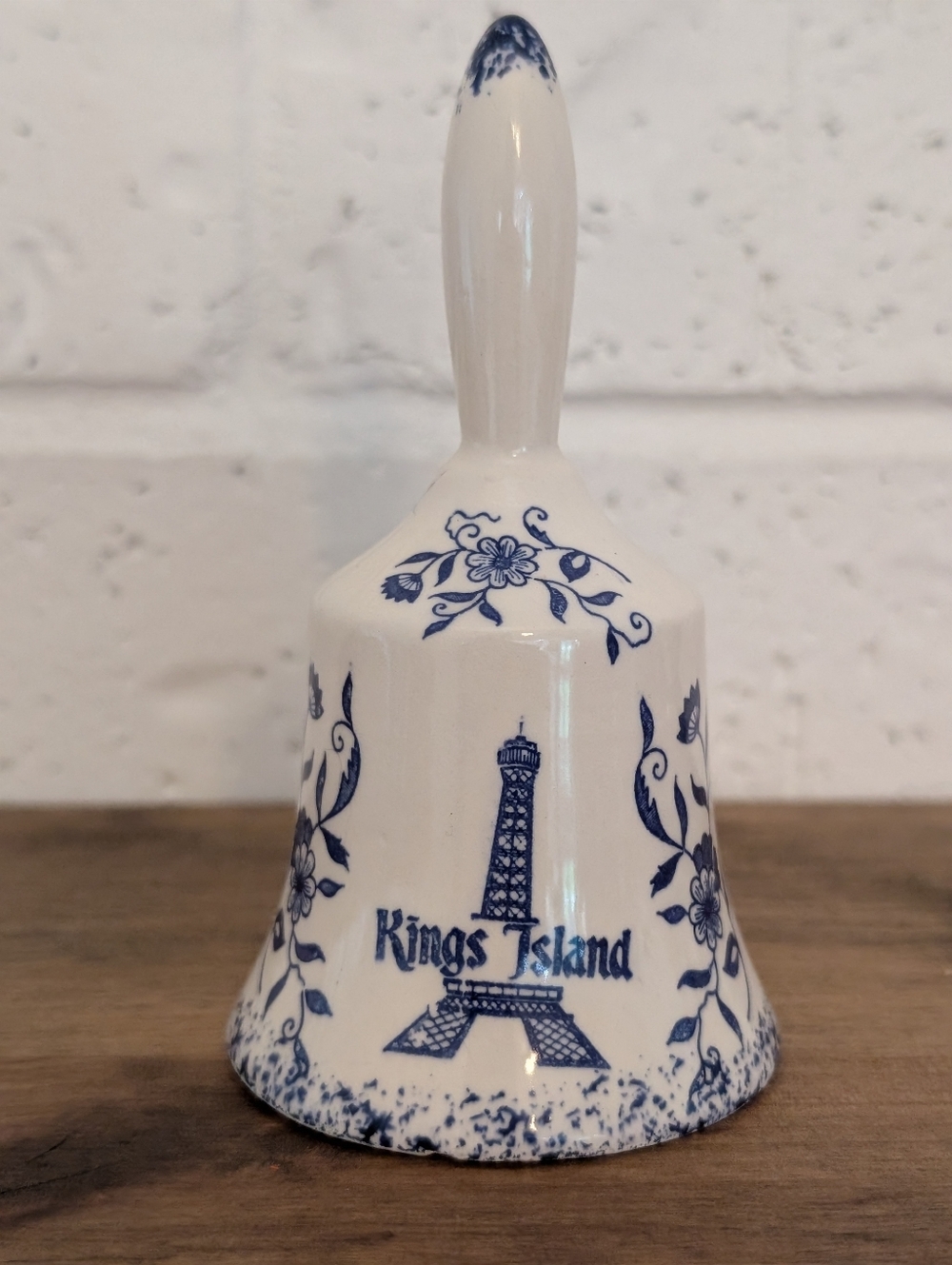 Vintage Cincinnati Ohio Kings Island Amusement Park Eiffel Tower Hand Bell